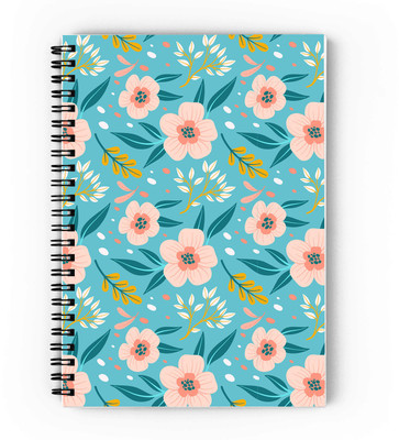 epheriwala Tropical Blue Floral Pattern A5 Diary Unruled 160 Pages(Blue)