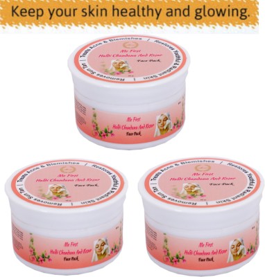 ME FIRST Chandan Kesar Haldi Face Pack For Glowing Skin ( 3 × 50gm )(150 g)