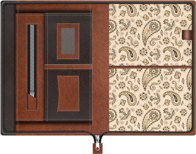 WHNOATOC PU Leather File Folder(Set Of 1, Brown)