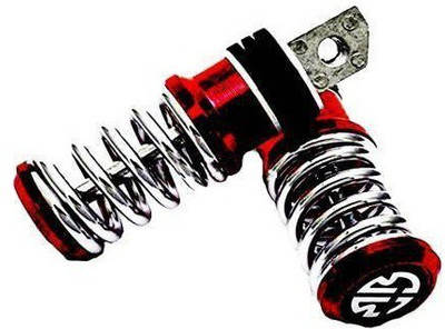 AutoGnix red Metal Motorcycle Footrest / Footpeg foot-rest-Red-1pair for Bike And Bullet and Scooty Foot Rest Foot Rest(Red)