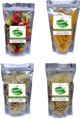 Organic Bites Combo of Golden Fingers/Mix Fryums/Wheel Shape Fryums/Jeera Rice Papad Fryums 400 g(Pack of 4)