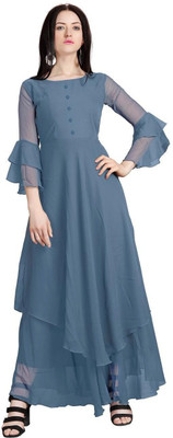 Veehaus Women Layered Grey Dress