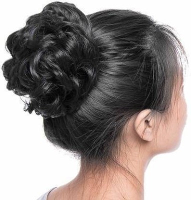 VIVIAN Synthetic Bun Extension And Wigs Artificial Juda For Women And Girls, 35 Gram, Natural Black Hair Extension