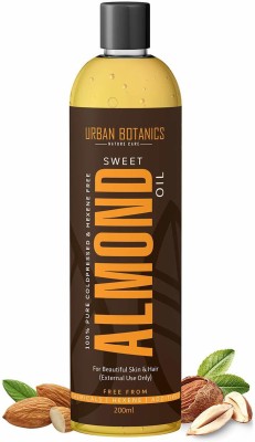 UrbanBotanics Cold Pressed - Sweet Almond Oil - For Skin & Hair Oil(200 ml)