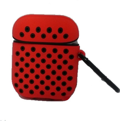 Shresumi Silicone Pull String Headphone Case For Apple Airpods 1st Generation, Apple Airpods 2nd Generation(Red, Black)