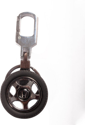 Kiaan traders HONDA Locking Tier Key Chain (Black) Key Chain