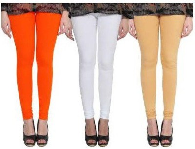 hurrio Western Wear Legging(White, Orange, Beige, Solid)