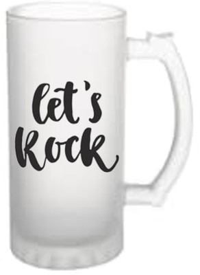 LEDZZ Lets Rock Sublimation Printed Beer Glass Glass Beer Mug(475 ml)