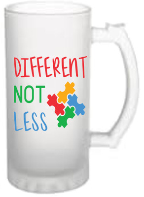 LEDZZ Different Frost Sublimation Printed Beer Glass Glass Beer Mug(475 ml)