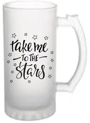 LEDZZ Take me to the start Sublimation Printed Beer Glass Glass Beer Mug(475 ml)