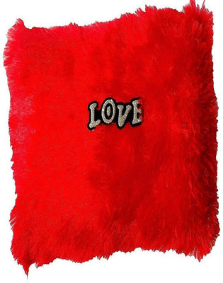 Online Mantra 92133406 Polyester Fibre Solid Cushion Pack of 1(Red)