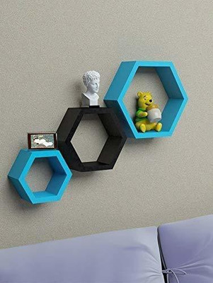 Hindwood Wall Decoration Straight Shelf Set of Three Hexa Designer Wall Rack and Wall Shelves for Living Room/Bedroom and Room Furniture / Wallshelf Set of Three Hexa Designer Wall Rack and Wall Shelves for LivingRoom/Bedroom and Room Furniture. Wooden Wall Shelf (Number of Shelves - 3, MDF (Medium Hindwood Wall Decoration Straight Shelf Set of Three Hexa Designer Wall Rack and Wall Shelves for Living Room/Bedroom and Room Furniture / Wallshelf Set of Three Hexa Designer Wall Rack and Wall Shelves for LivingRoom/Bedroom and Room Furniture. Wooden Wall Shelf (Number of Shelves - 3, MDF (Medium