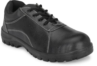 Kavacha Steel Toe Leather Safety Shoe(Black, SB, Size 11)