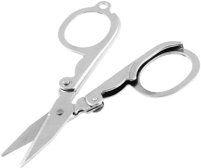 INAAYA Folding Small Scissor for Travelling and Home Use Scissors(Set of 1, Silver)