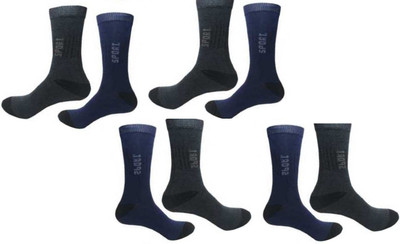 RAJAVI Unisex Solid Mid-Calf/Crew(Pack of 8)
