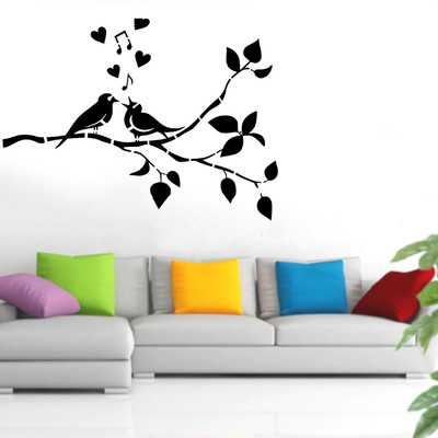 Decor now Size : ( 16-inch x 24-inch) Couple Branch Reusable DIY Wall Stencil Painting for Home/Office Decoration Size : ( 16-inch x 24-inch) Wall Stencil PVC Stencil(Pack of 1, Couple Branch Pattern)