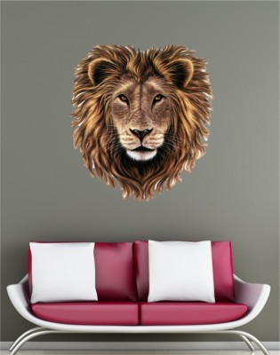 BALKRISHNA WALL STICKER 70 cm HD CUTE LOIN Self Adhesive Sticker(Pack of 1)