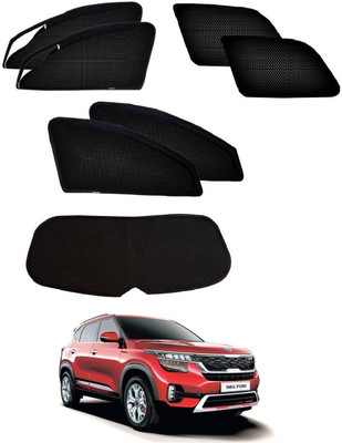 AuTO ADDiCT Side Window, Rear Window Sun Shade For Kia Seltos(Black)