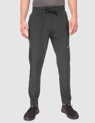 Fitinc Striped Men Grey Track Pants