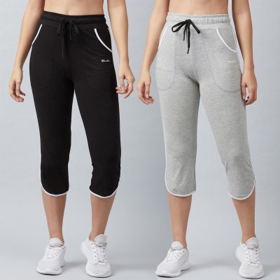 BLINKIN Solid Women Black, Grey Track Pants