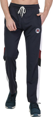 Leebonee Colorblock Men Dark Blue Track Pants