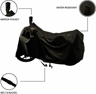 KEDIT Two Wheeler Cover for Bajaj(Pulsar 200 NS DTS-i, Black)