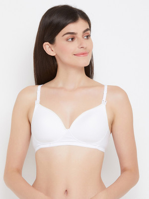 Clovia Women Maternity/Nursing Lightly Padded Bra(White)