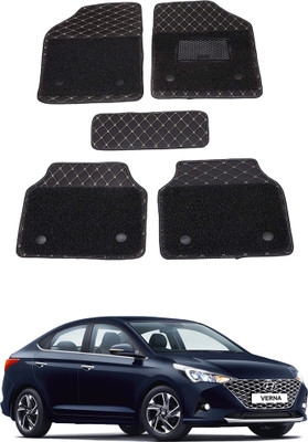AYW Leatherite 7D Mat For  Hyundai Verna(Black)