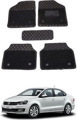 AYW Leatherite 7D Mat For  Volkswagen Vento(Black)