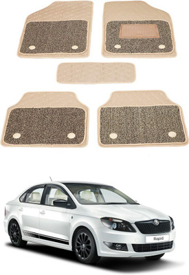 AYW Leatherite 7D Mat For  Skoda Rapid(Beige)