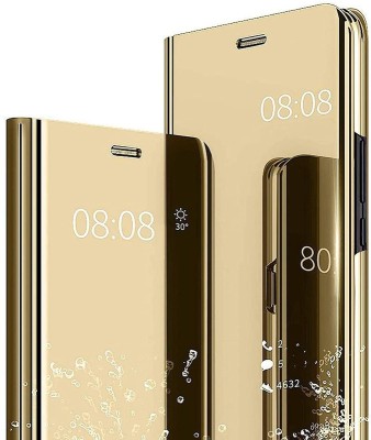 Elica Flip Cover for Samsung Galaxy S22 Ultra 5G(Gold, Shock Proof, Pack of: 1)