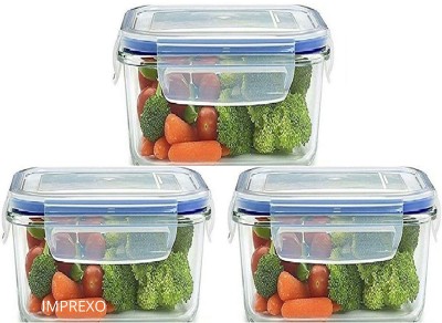 Imprexo Plastic Grocery Container  - 1500 ml(Pack of 3, Clear)