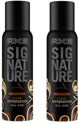 AXE signature dark temptation body perfume 2*122ml Body Spray  -  For Men(244 ml, Pack of 2)