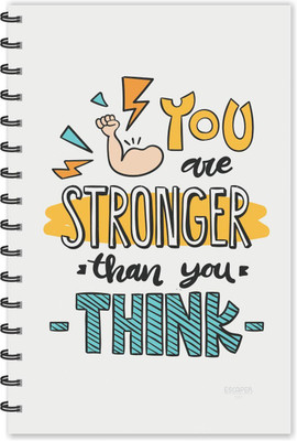 ESCAPER You are Stronger than you Think Motivational Quotes Diary (Ruled-A5), Quotes on Diary , Notebook A5 Diary Ruled 160 Pages(Multicolor)