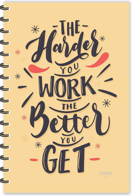 ESCAPER The Harder you Work the better you Get Motivational Quotes Diary (Ruled-A5) , Notebook A5 Diary Ruled 160 Pages(Multicolor)