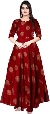 JAIPRY Anarkali Gown(Multicolor)
