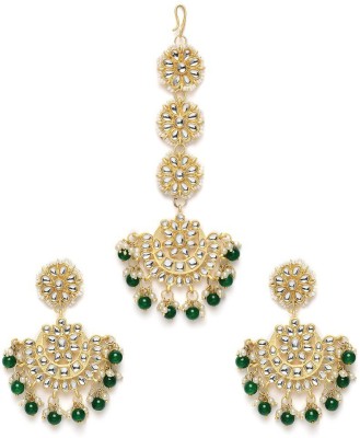 I Jewels Alloy Gold-plated Green Jewellery Set(Pack of 1)