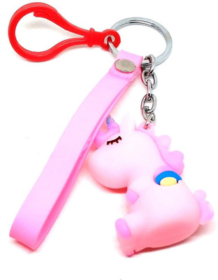 Arkanum Pink Unicorn With Lanyard And Hook Keychain Key Chain