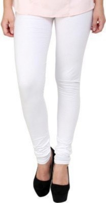 Twomindes Churidar  Ethnic Wear Legging(White, Solid)