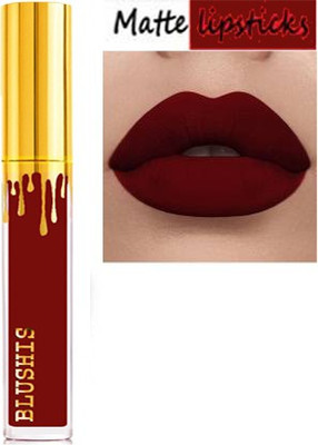 BLUSHIS High Defination Long-lasting Waterproof Smudge proof Liquid matte Lipstick Deep Marroned(Deep marooned, 5 ml)