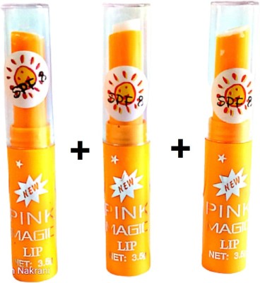 PINNER New Orange Lip Blam Color Chnage Lipblam Pack Of 3 Orange Lip B(Pack of: 1, 10.5 g)