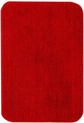 KALYAN GLOBAL Polyester Floor Mat(Red, Free)