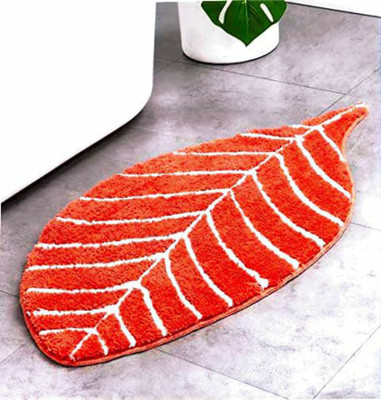 KALYAN GLOBAL Polyester Floor Mat(Orange, Free)