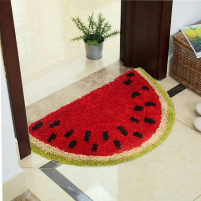 KALYAN GLOBAL Polyester Floor Mat(Red, Free)