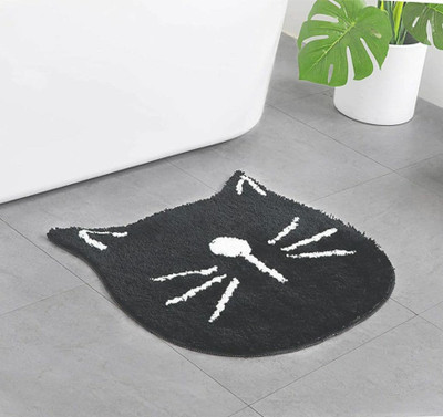 KALYAN GLOBAL Polyester Floor Mat(Black, Free)