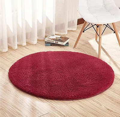 KALYAN GLOBAL Polyester Floor Mat(Maroon, Free)