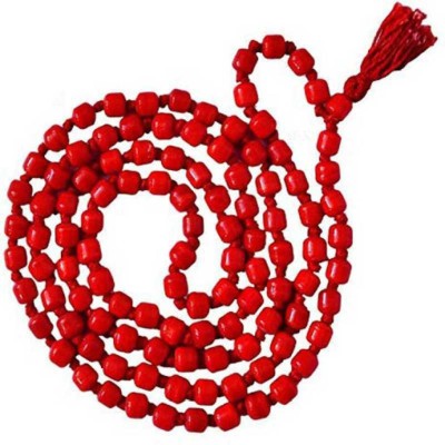 Urancia Red Moonga Mala Moonga Rosary Lal moonga Mala 1Pcs Coral Mother of Pearl Chain