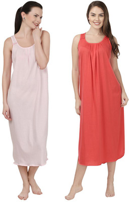 Blazon Women Nighty(Pink, Red)