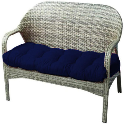 Daddy Cool Patio Bench Cushion Polyester Fibre Solid Chair Pad Pack of 1(Dark Blue)