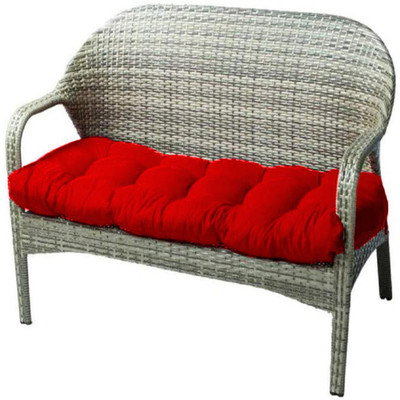 Daddy Cool Patio Bench Cushion Polyester Fibre Solid Chair Pad Pack of 1(Red)